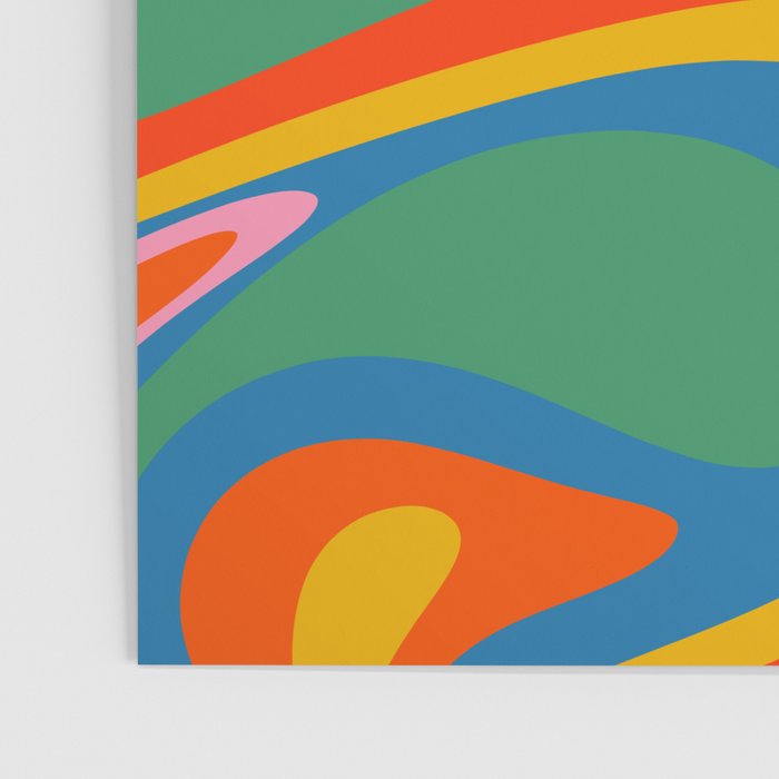 Mod Thang Colorful Retro Modern Abstract Pattern in Rainbow Pop Colors Poster Gallery Image 3