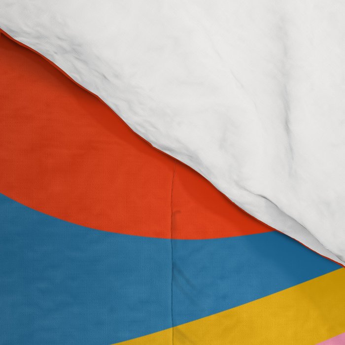 Mod Thang Colorful Retro Modern Abstract Pattern in Rainbow Pop Colors Comforter Gallery Image 4