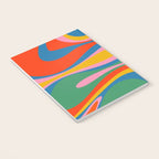 Mod Thang Colorful Retro Modern Abstract Pattern in Rainbow Pop Colors Notebook Gallery Image 3