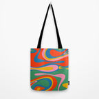 Mod Thang Colorful Retro Modern Abstract Pattern in Rainbow Pop Colors Tote Bag Gallery Image 2