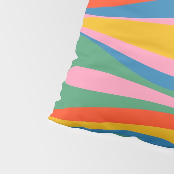 Mod Thang Colorful Retro Modern Abstract Pattern in Rainbow Pop Colors Pillow Sham Gallery Image 4