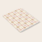 Checkered Floral - Pink Brown Beige Notebook Gallery Image 2