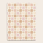 Checkered Floral - Pink Brown Beige Notebook Gallery Image 4