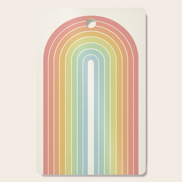 Gradient Arch V Mid Century Modern Rainbow Cutting Board Gallery Image 1