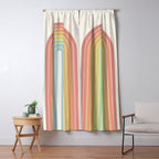 Gradient Arch V Mid Century Modern Rainbow Window Curtain Gallery Image 5