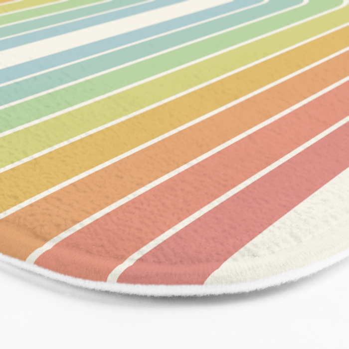Gradient Arch V Mid Century Modern Rainbow Bath Mat Gallery Image 3