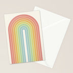 Gradient Arch V Mid Century Modern Rainbow Stationery Card Gallery Image 2