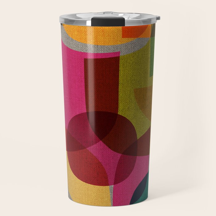 Mid Century Kaleidoscope Travel Mug Gallery Image 1