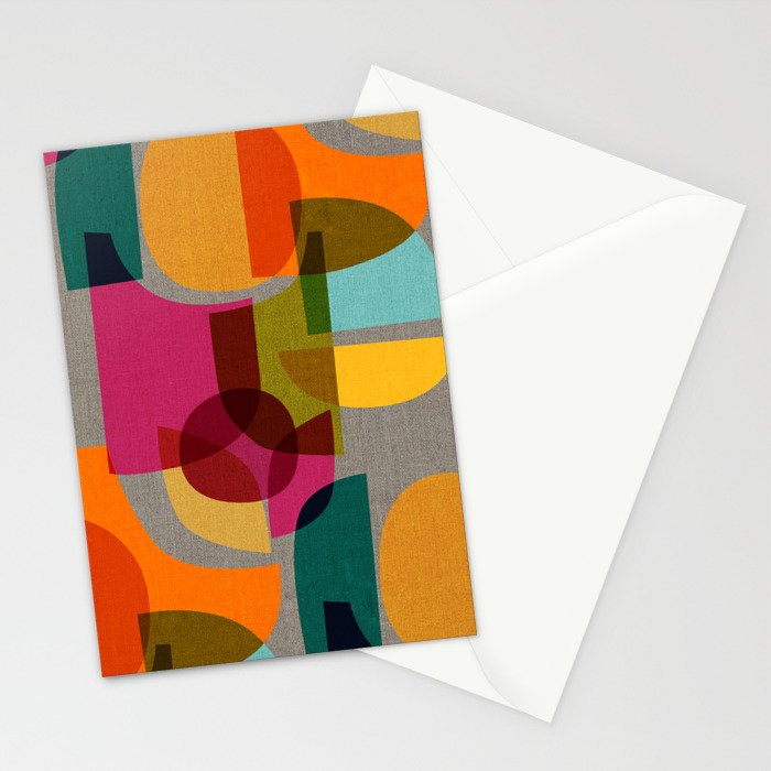 Mid Century Kaleidoscope Stationery Card Gallery Image 2