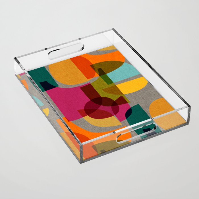 Mid Century Kaleidoscope Acrylic Tray Gallery Image 1