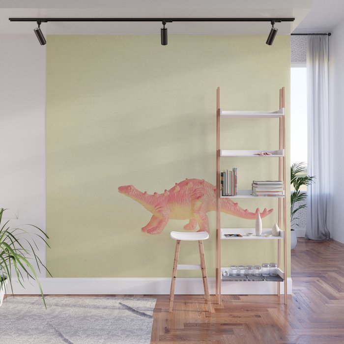 Pink Dinosaur Wall Mural Gallery Image 1
