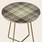 Modern Neutral Plaid Design Side Table Gallery Image 2