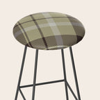 Modern Neutral Plaid Design Stool Gallery Image 2