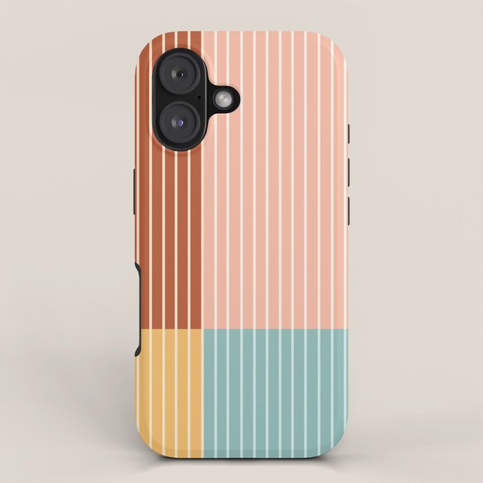 Color Block Line Abstract VI iPhone Case Gallery Image 1