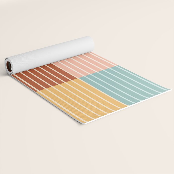 Color Block Line Abstract VI Yoga Mat Gallery Image 2