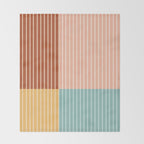 Color Block Line Abstract VI Throw Blanket Gallery Image 2