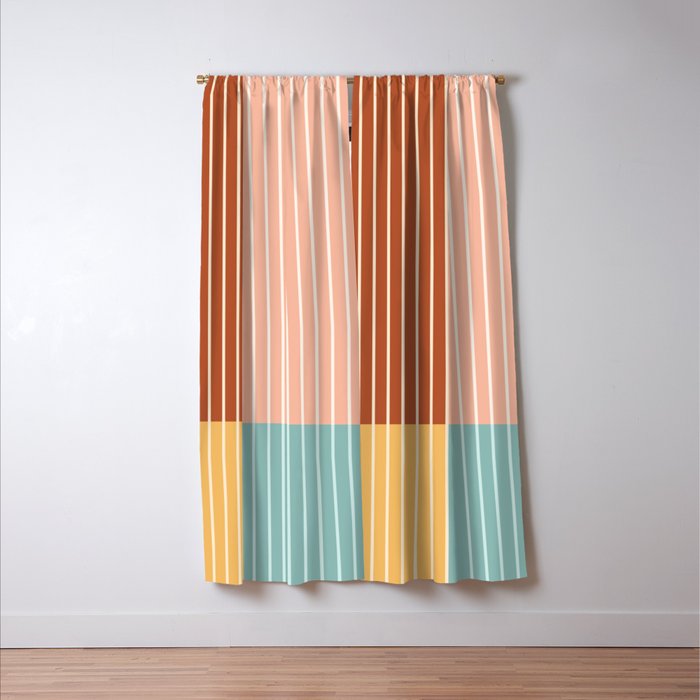 Color Block Line Abstract VI Window Curtain Gallery Image 3