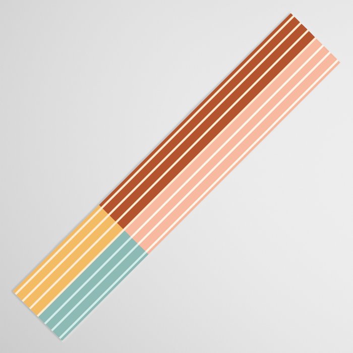 Color Block Line Abstract VI Table Runner Gallery Image 3