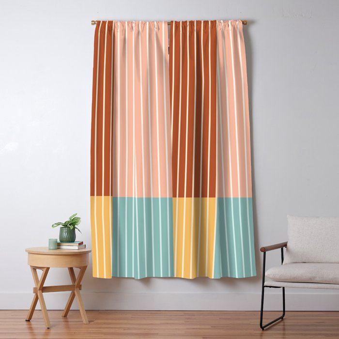 Color Block Line Abstract VI Window Curtain Gallery Image 1