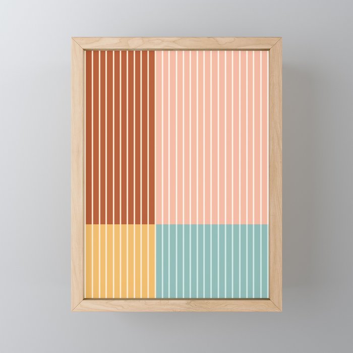 Color Block Line Abstract VI Mini Art Print Gallery Image 1