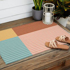 Color Block Line Abstract VI Outdoor Rug Gallery Image 2