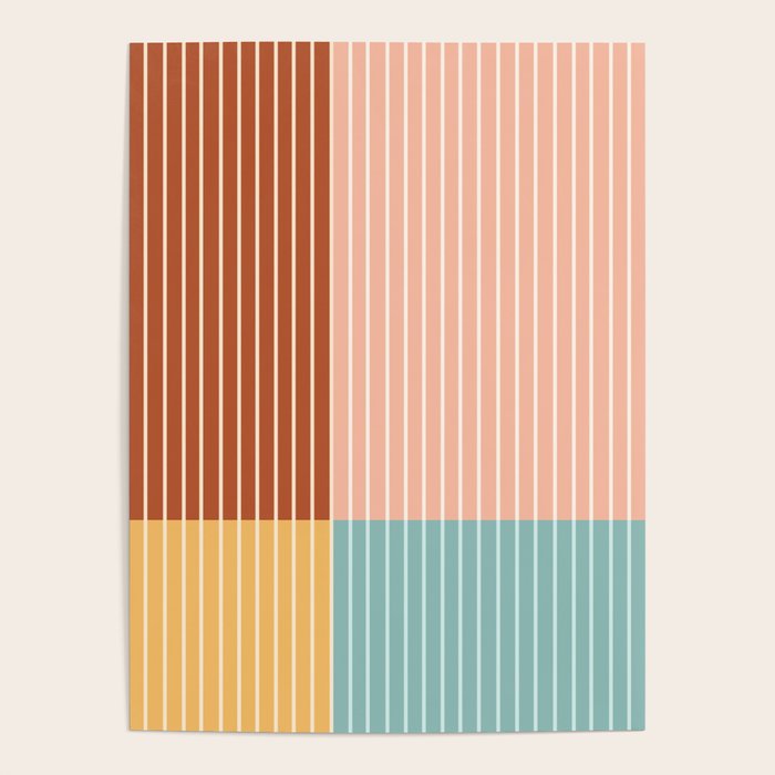 Color Block Line Abstract VI Poster Gallery Image 4