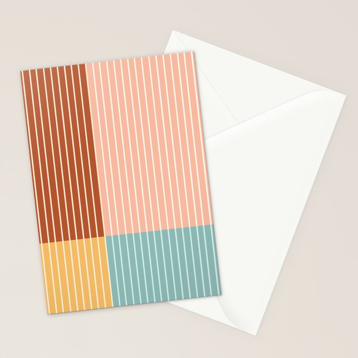 Color Block Line Abstract VI Stationery Card Gallery Image 2