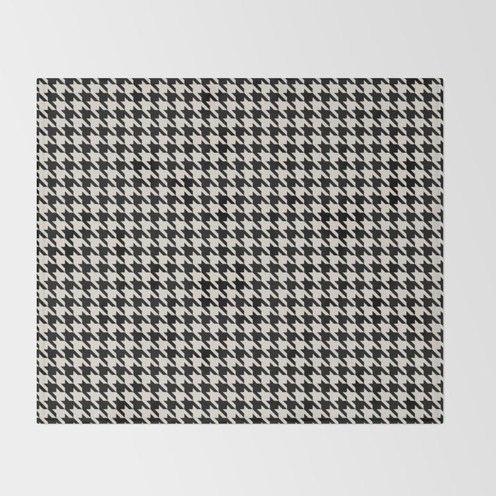 Scandinavian Modern Houndstooth Throw Blanket Gallery Image 2
