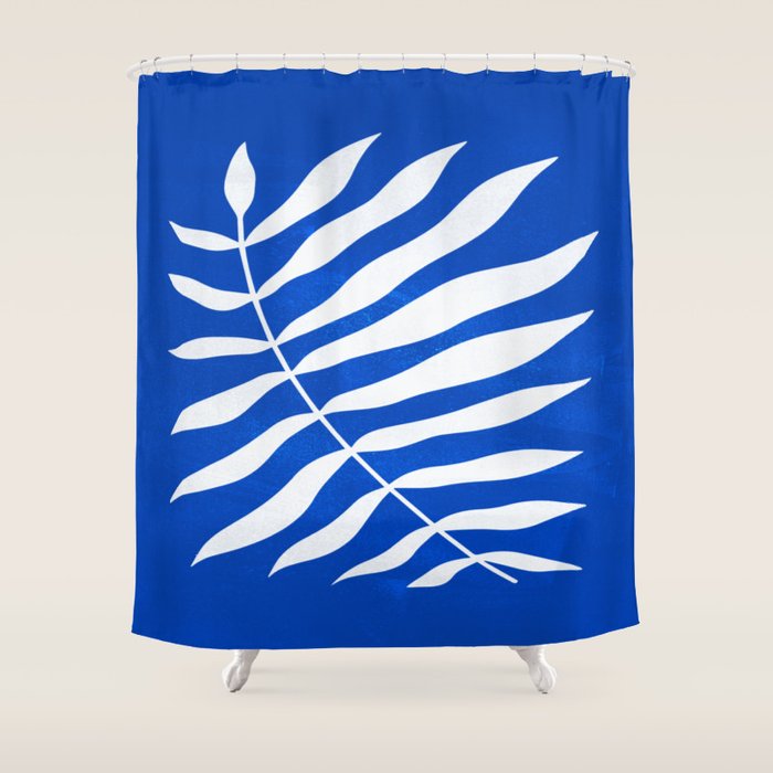 Wild Ferns: Persian Blue Edition Shower Curtain Gallery Image 1