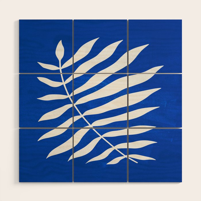 Wild Ferns: Persian Blue Edition Wood Wall Art Gallery Image 1