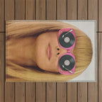 Pink Vinyl Sun Glasses - Vinyl Shades  Outdoor Rug Gallery Image 1