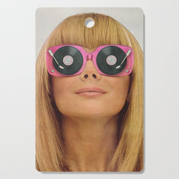 Pink Vinyl Sun Glasses - Vinyl Shades  Cutting Board Gallery Image 1