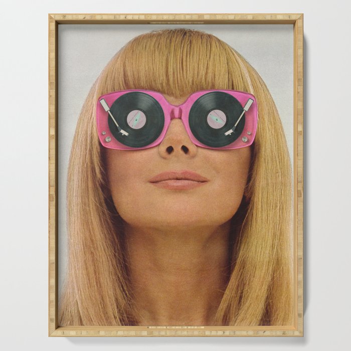 Pink Vinyl Sun Glasses - Vinyl Shades  Serving Tray Gallery Image 1