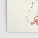 Colorful Thoughts Minimal Line Art Woman with Flowers IV  Poster Gallery Image 3