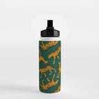 Tigers (Dark Green and Marigold) Water Bottle Gallery Image 2
