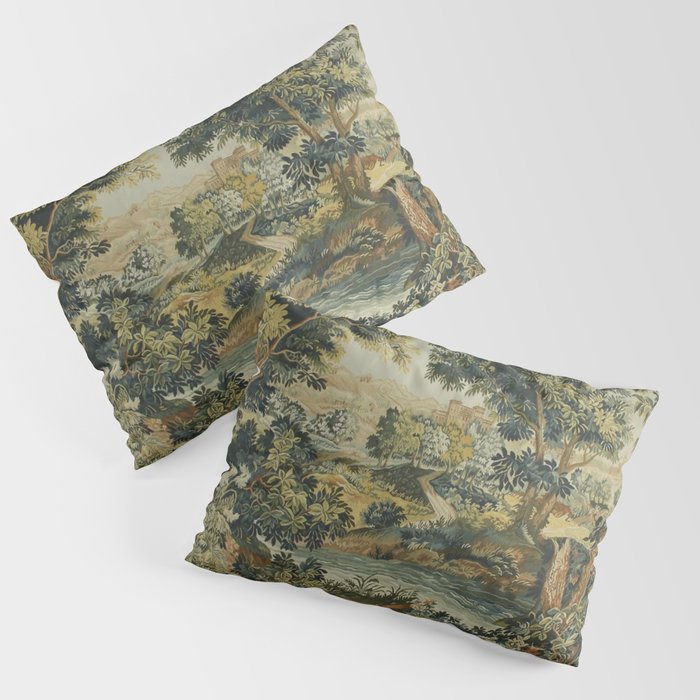 Antique 18th Century Verdure French Aubusson Tapestry Pillow Sham Gallery Image 3