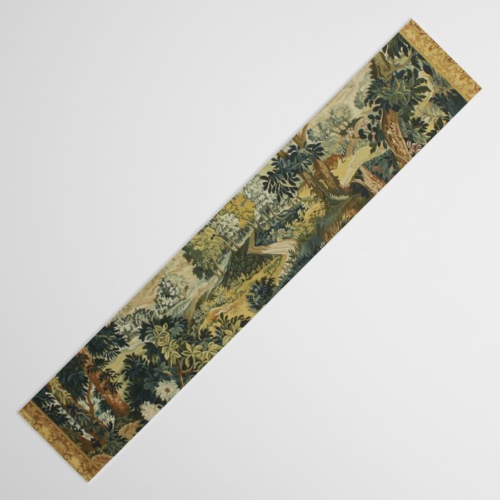 Antique 18th Century Verdure French Aubusson Tapestry Table Runner Gallery Image 3