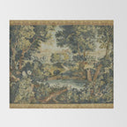 Antique 18th Century Verdure French Aubusson Tapestry Throw Blanket Gallery Image 2
