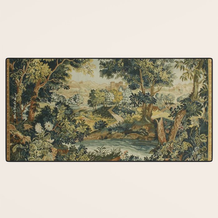 Antique 18th Century Verdure French Aubusson Tapestry Desk Mat Gallery Image 3