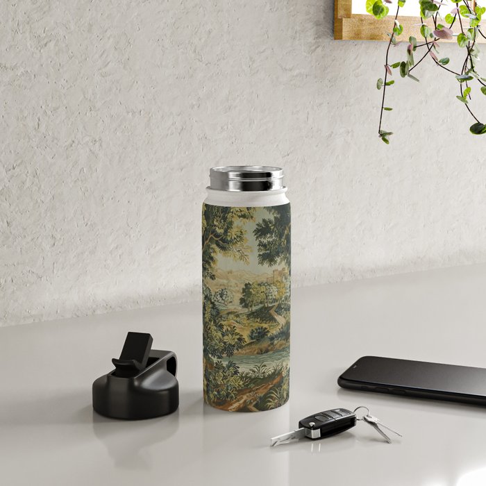 Antique 18th Century Verdure French Aubusson Tapestry Water Bottle Gallery Image 4