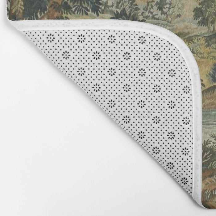 Antique 18th Century Verdure French Aubusson Tapestry Bath Mat Gallery Image 2