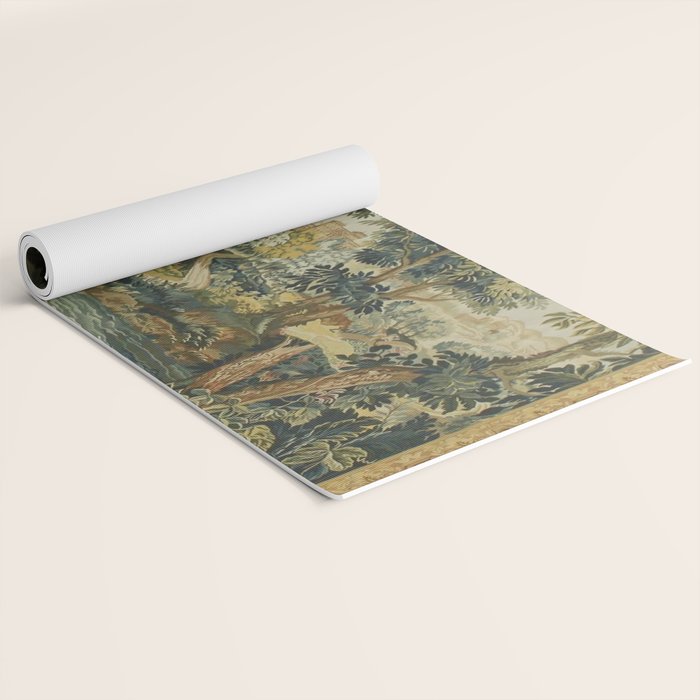 Antique 18th Century Verdure French Aubusson Tapestry Yoga Mat Gallery Image 2