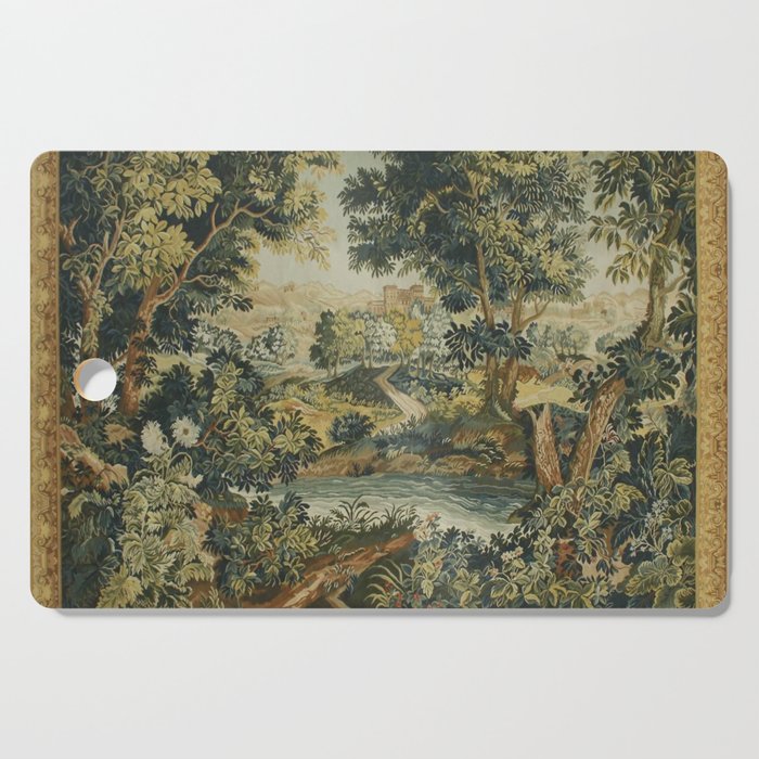 Antique 18th Century Verdure French Aubusson Tapestry Cutting Board Gallery Image 1