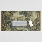 Antique 18th Century Verdure French Aubusson Tapestry Desk Mat Gallery Image 1