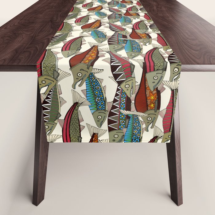 Alaskan salmon pearl Table Runner Gallery Image 1