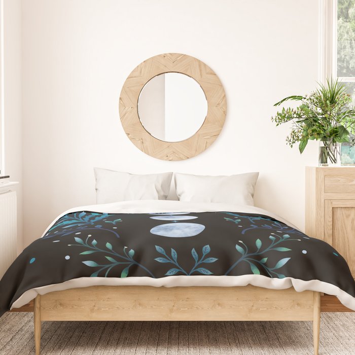 Moonlight Garden - Blue Duvet Cover Gallery Image 3