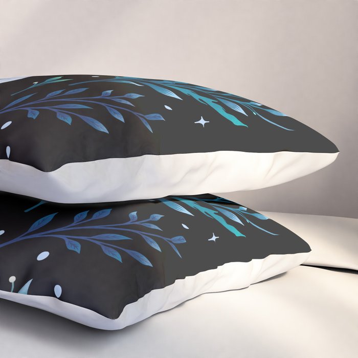 Moonlight Garden - Blue Pillow Sham Gallery Image 3