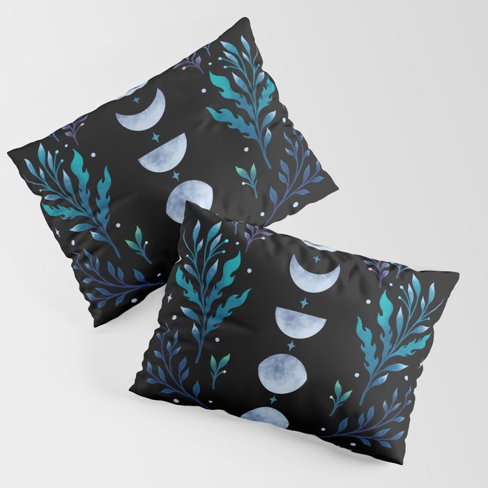 Moonlight Garden - Blue Pillow Sham Gallery Image 3