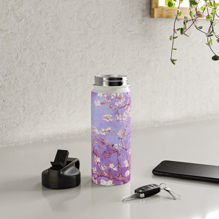 Van Gogh Almond Blossoms Orchid Purple Water Bottle Gallery Image 4