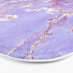Van Gogh Almond Blossoms Orchid Purple Bath Mat Gallery Image 3